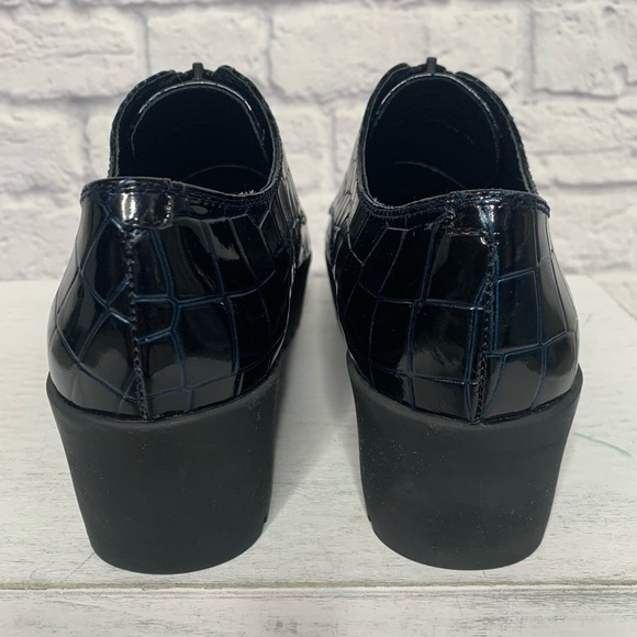 Opening Ceremony Crocodile Embossed Leather Platform Loafers - Picture 7 of 16